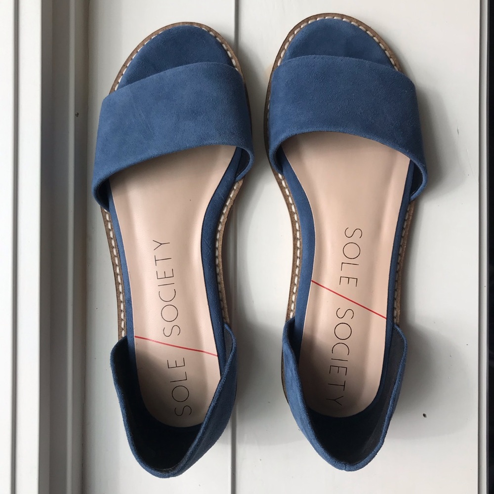 Blue Flat Sandals